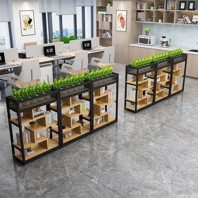 パーテーション 植栽付き収納一体型間仕切り棚
