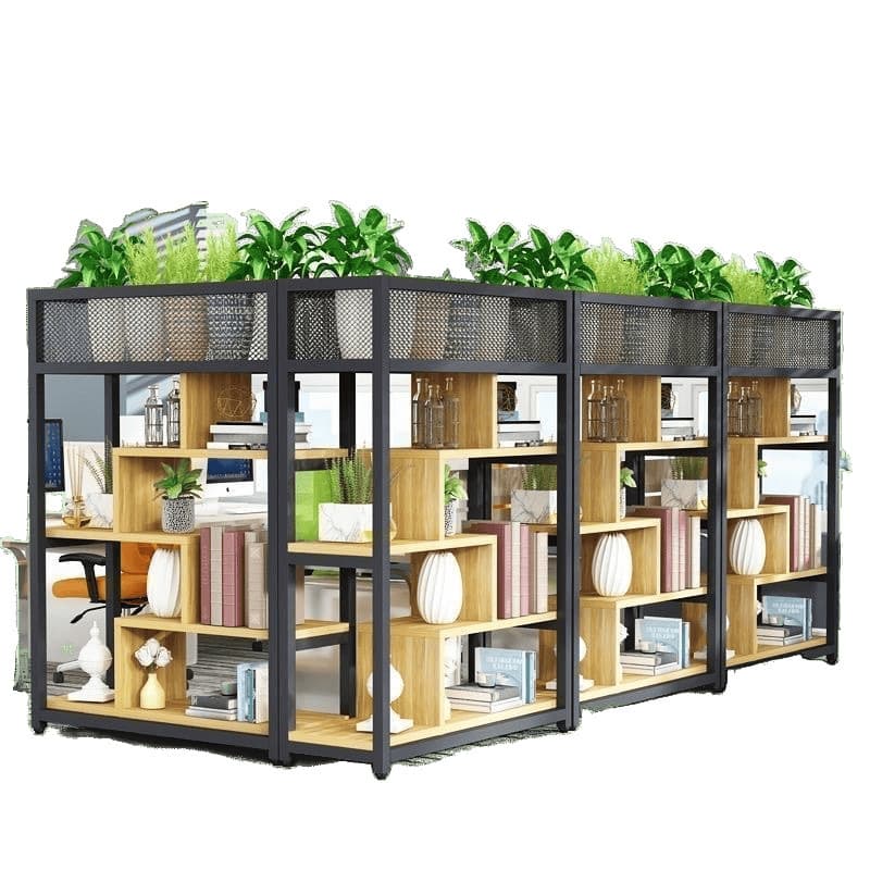 パーテーション 植栽付き収納一体型間仕切り棚
